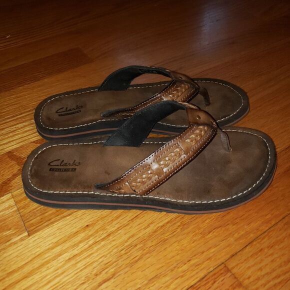 Clarks Brown Leather sandals - Picture 1 of 6